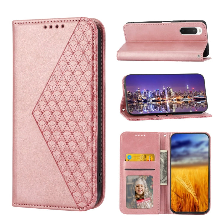Cubic Grid Calf Texture Magnetic Closure Leather Phone Case, For OPPO A57 2022, For Sony Xperia 1 IV, For Sony Xperia 10 IV, For Google Pixel 6, For Google Pixel 6 Pro, For Google Pixel 6a, For Google Pixel 7, For Google Pixel 7 Pro