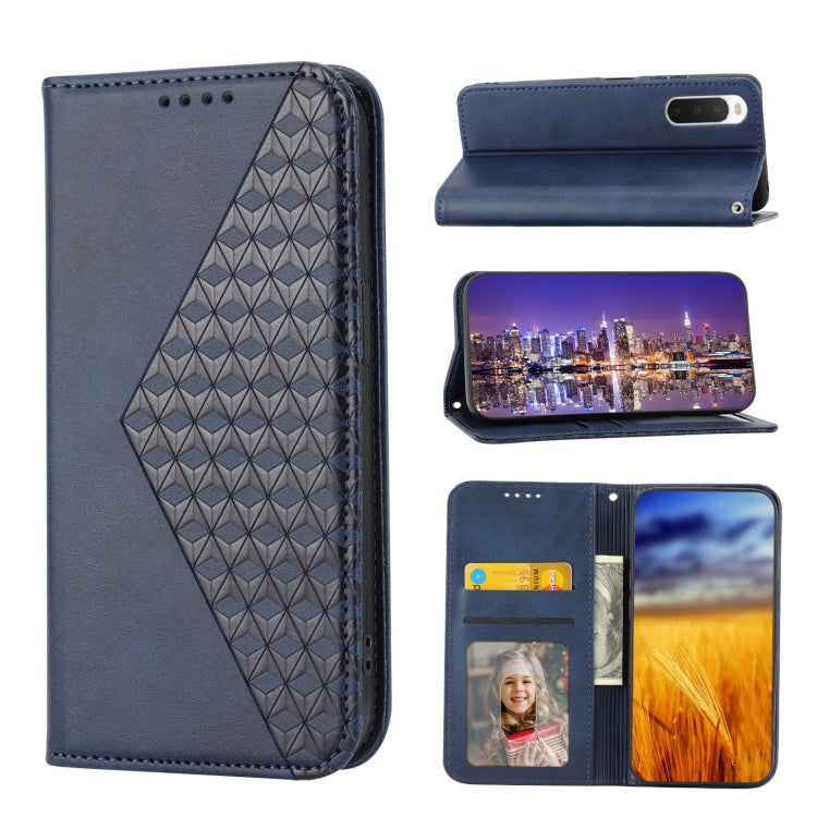 Cubic Grid Calf Texture Magnetic Closure Leather Phone Case, For OPPO A57 2022, For Sony Xperia 1 IV, For Sony Xperia 10 IV, For Google Pixel 6, For Google Pixel 6 Pro, For Google Pixel 6a, For Google Pixel 7, For Google Pixel 7 Pro