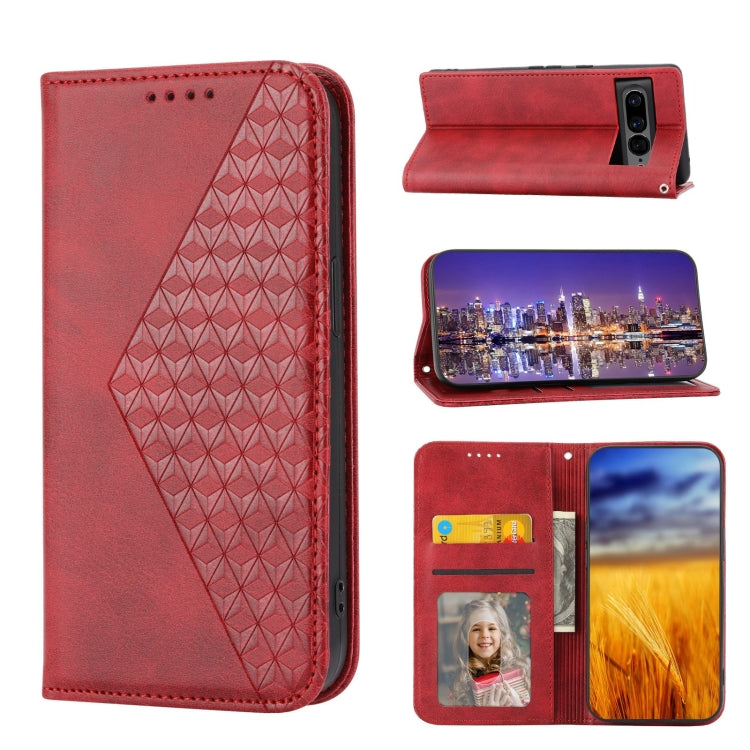 Cubic Grid Calf Texture Magnetic Closure Leather Phone Case, For Nothing Phone 1, For Xiaomi Redmi Note 11S 5G, For Xiaomi Redmi Note 11S Global, For Xiaomi Redmi Note 11 Pro 4G, For Xiaomi Redmi 10C 4G, For Xiaomi Redmi 10A, For Xiaomi Redmi Note 11 P...