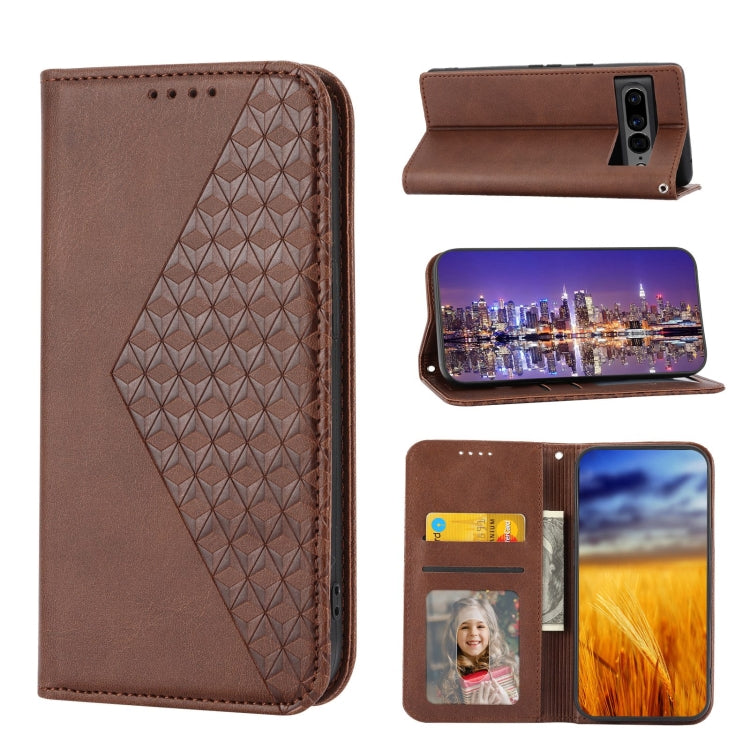 Cubic Grid Calf Texture Magnetic Closure Leather Phone Case, For Nothing Phone 1, For Xiaomi Redmi Note 11S 5G, For Xiaomi Redmi Note 11S Global, For Xiaomi Redmi Note 11 Pro 4G, For Xiaomi Redmi 10C 4G, For Xiaomi Redmi 10A, For Xiaomi Redmi Note 11 P...
