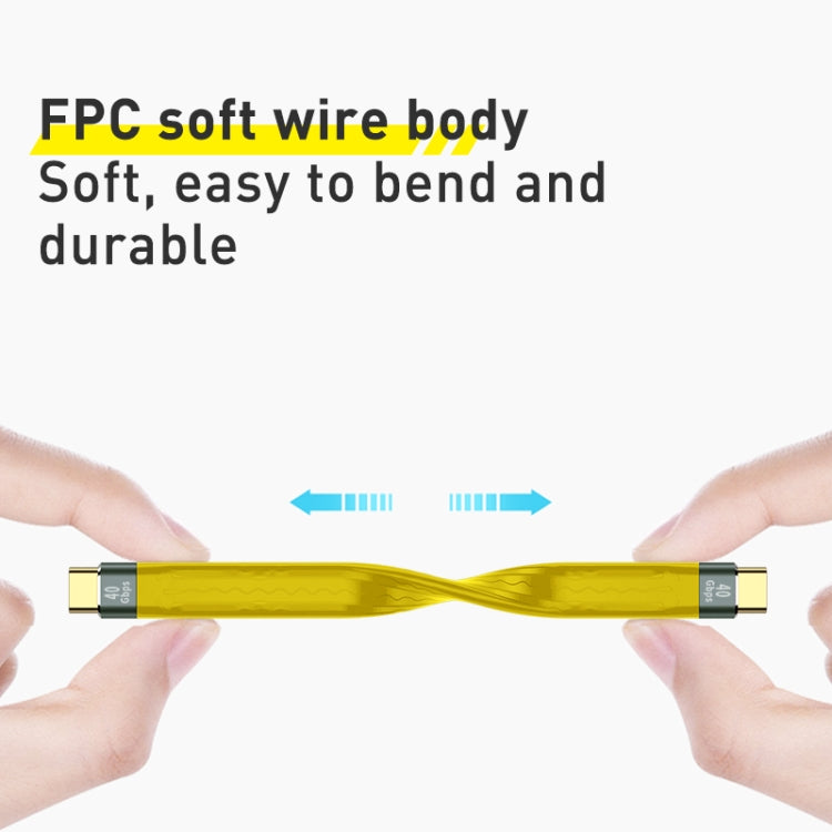 100W 10Gbps USB-C/Type-C Female to USB-C/Type-C Male FPC Flexible Data Cable, Length: 13.8cm, 10Gbps USB-C/Type-C Female to USB-C/Type-C Male
