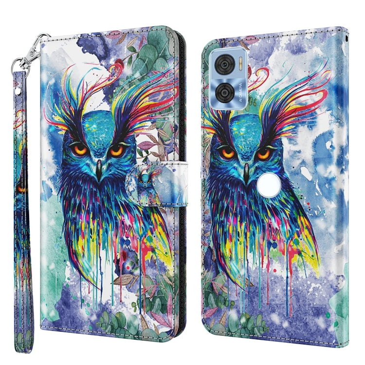3D Painting Pattern TPU + PU Phone Case, For Motorola Moto E22 / Moto E22i, For Realme GT2 Pro, For Realme GT2 / GT Neo2 / GT Neo 3T, For Honor 50