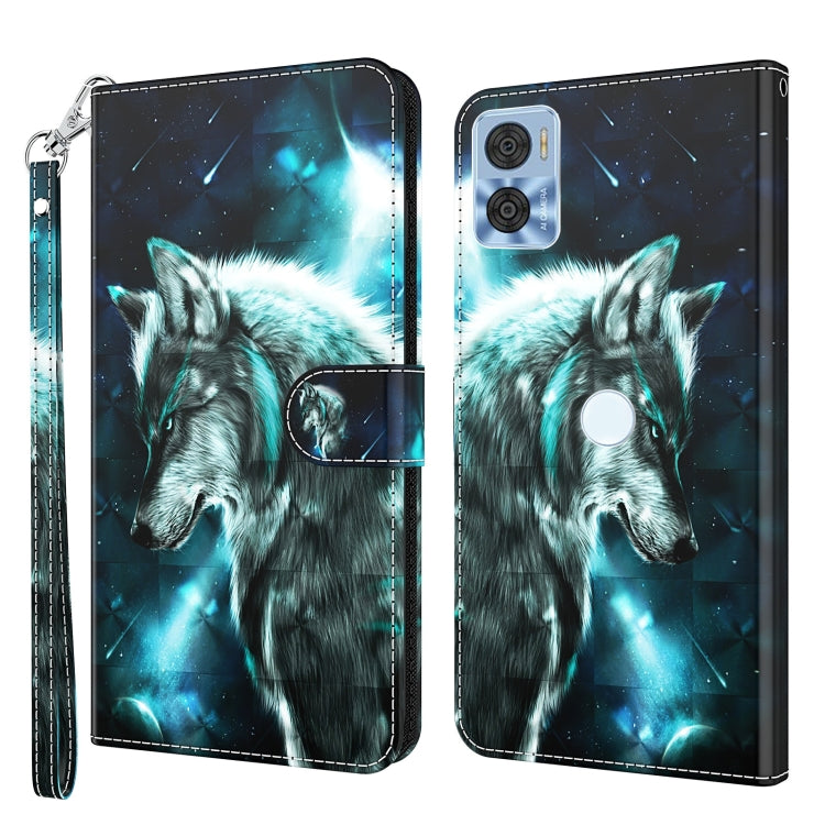 3D Painting Pattern TPU + PU Phone Case, For Motorola Moto E22 / Moto E22i, For Realme GT2 Pro, For Realme GT2 / GT Neo2 / GT Neo 3T, For Honor 50