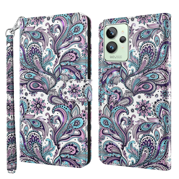 3D Painting Pattern TPU + PU Phone Case, For Motorola Moto E22 / Moto E22i, For Realme GT2 Pro, For Realme GT2 / GT Neo2 / GT Neo 3T, For Honor 50