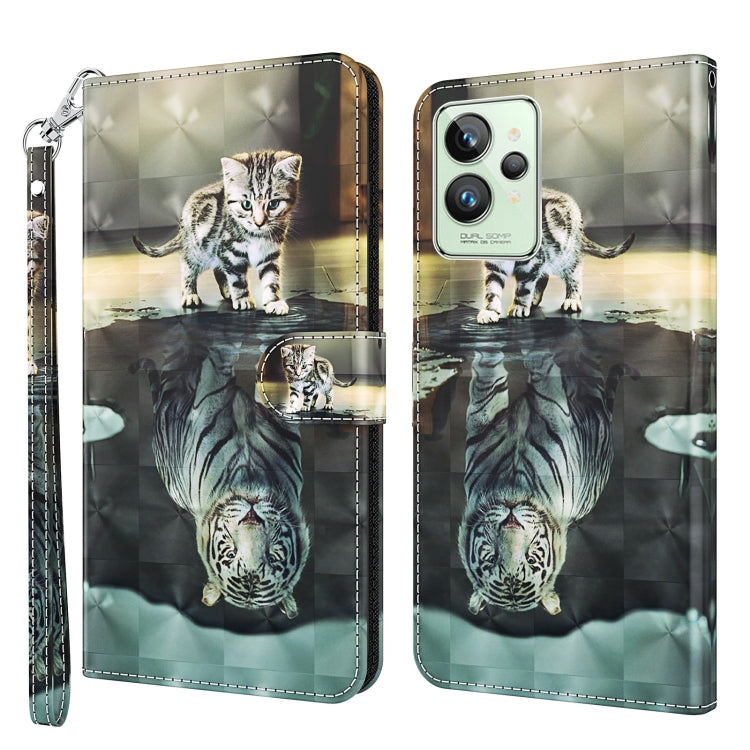 3D Painting Pattern TPU + PU Phone Case, For Motorola Moto E22 / Moto E22i, For Realme GT2 Pro, For Realme GT2 / GT Neo2 / GT Neo 3T, For Honor 50