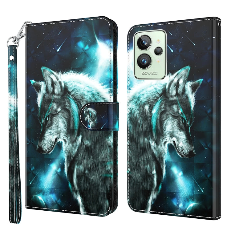 3D Painting Pattern TPU + PU Phone Case, For Motorola Moto E22 / Moto E22i, For Realme GT2 Pro, For Realme GT2 / GT Neo2 / GT Neo 3T, For Honor 50