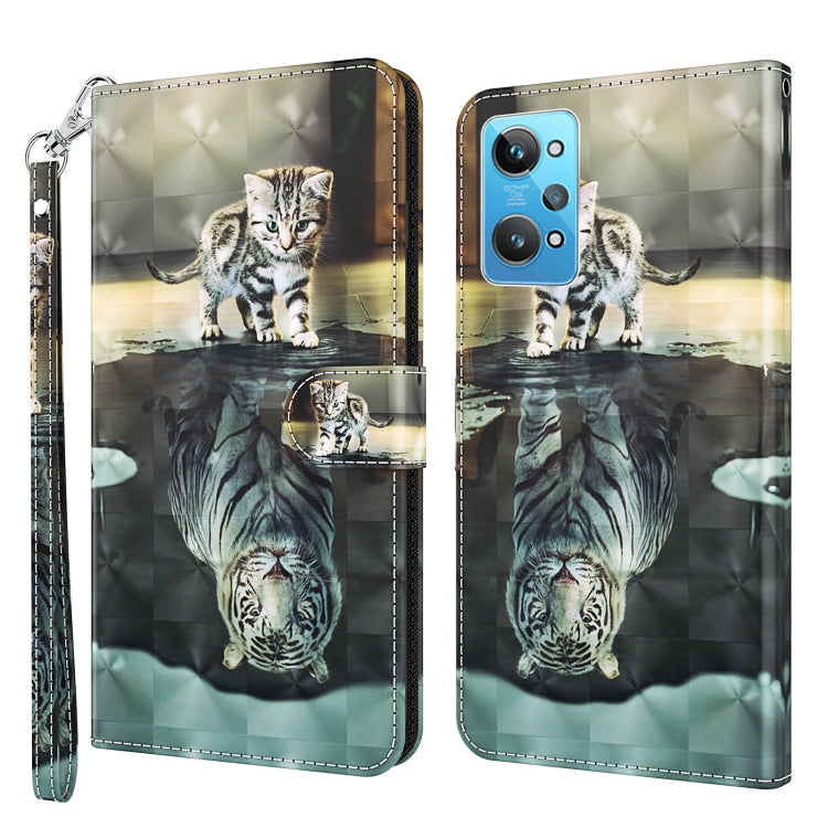 3D Painting Pattern TPU + PU Phone Case, For Motorola Moto E22 / Moto E22i, For Realme GT2 Pro, For Realme GT2 / GT Neo2 / GT Neo 3T, For Honor 50