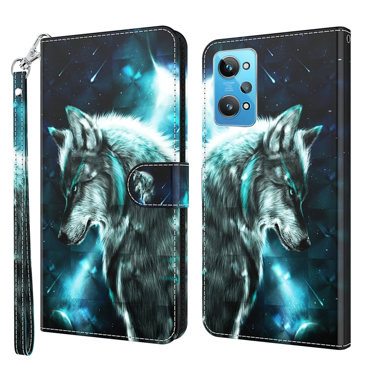 3D Painting Pattern TPU + PU Phone Case, For Motorola Moto E22 / Moto E22i, For Realme GT2 Pro, For Realme GT2 / GT Neo2 / GT Neo 3T, For Honor 50
