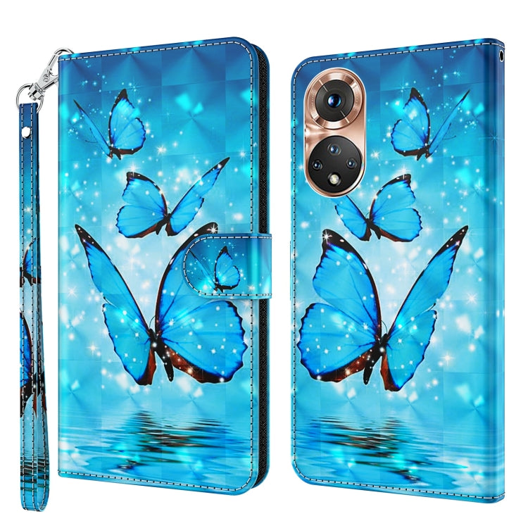 3D Painting Pattern TPU + PU Phone Case, For Motorola Moto E22 / Moto E22i, For Realme GT2 Pro, For Realme GT2 / GT Neo2 / GT Neo 3T, For Honor 50