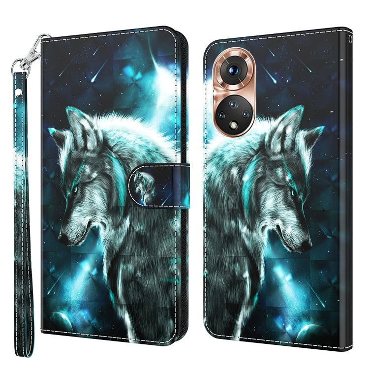 3D Painting Pattern TPU + PU Phone Case, For Motorola Moto E22 / Moto E22i, For Realme GT2 Pro, For Realme GT2 / GT Neo2 / GT Neo 3T, For Honor 50