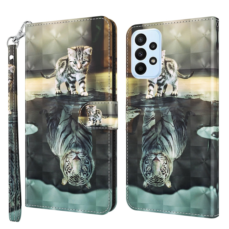3D Painting Pattern TPU + PU Phone Case, For Honor X8 4G, For Samsung Galaxy A23E, For Xiaomi Redmi A1 2022, For Samsung Galaxy A04S / A13 / A13 5G