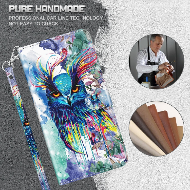 3D Painting Pattern TPU + PU Phone Case, For Xiaomi Poco F4, For Xiaomi Poco F4 GT, For Xiaomi Poco M5, For Xiaomi Poco M5S/Redmi Note 10/Note 10S