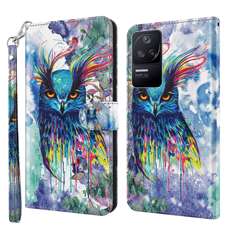 3D Painting Pattern TPU + PU Phone Case, For Xiaomi Poco F4, For Xiaomi Poco F4 GT, For Xiaomi Poco M5, For Xiaomi Poco M5S/Redmi Note 10/Note 10S