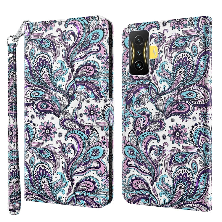 3D Painting Pattern TPU + PU Phone Case, For Xiaomi Poco F4, For Xiaomi Poco F4 GT, For Xiaomi Poco M5, For Xiaomi Poco M5S/Redmi Note 10/Note 10S