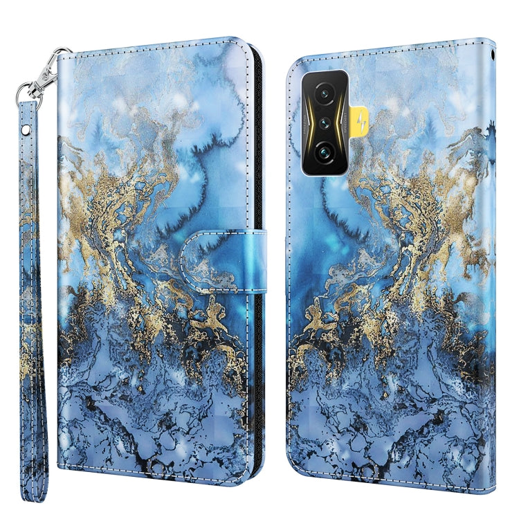 3D Painting Pattern TPU + PU Phone Case, For Xiaomi Poco F4, For Xiaomi Poco F4 GT, For Xiaomi Poco M5, For Xiaomi Poco M5S/Redmi Note 10/Note 10S