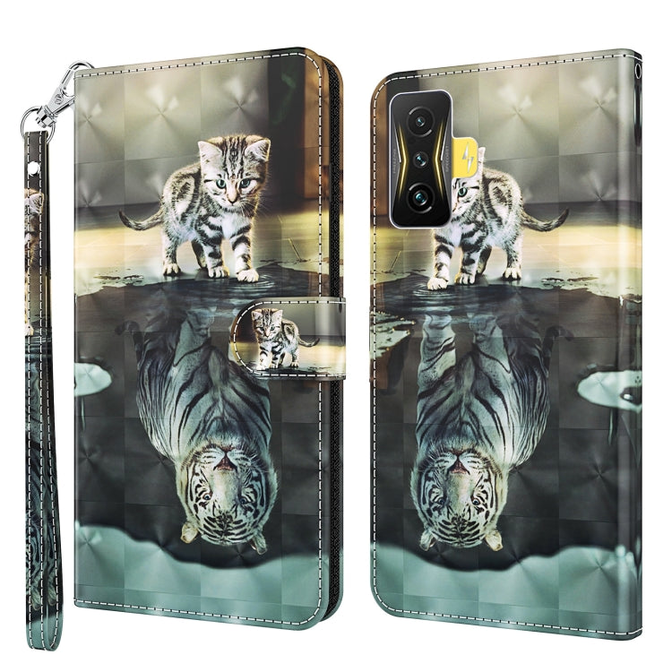 3D Painting Pattern TPU + PU Phone Case, For Xiaomi Poco F4, For Xiaomi Poco F4 GT, For Xiaomi Poco M5, For Xiaomi Poco M5S/Redmi Note 10/Note 10S