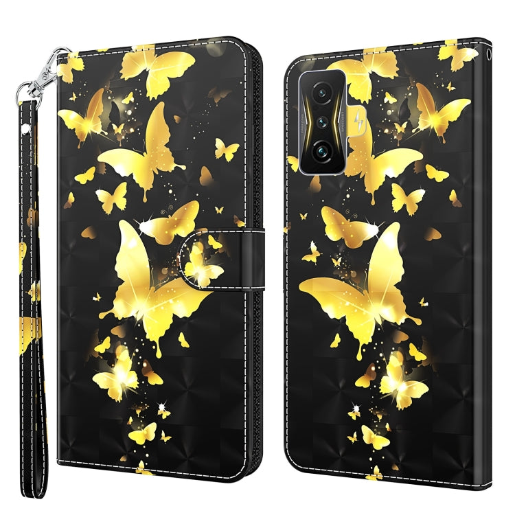 3D Painting Pattern TPU + PU Phone Case, For Xiaomi Poco F4, For Xiaomi Poco F4 GT, For Xiaomi Poco M5, For Xiaomi Poco M5S/Redmi Note 10/Note 10S