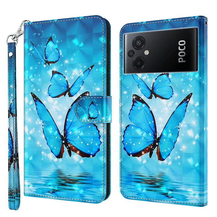 3D Painting Pattern TPU + PU Phone Case, For Xiaomi Poco F4, For Xiaomi Poco F4 GT, For Xiaomi Poco M5, For Xiaomi Poco M5S/Redmi Note 10/Note 10S