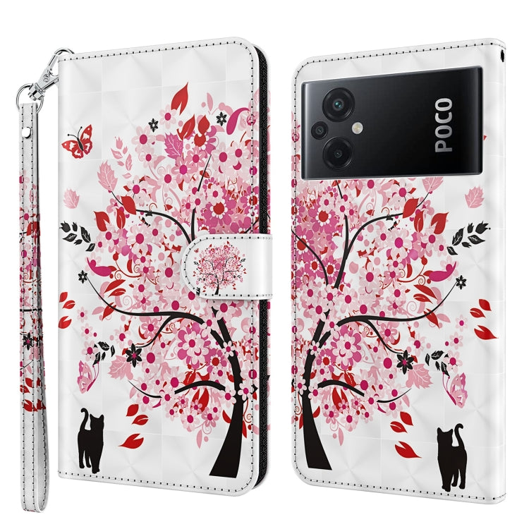 3D Painting Pattern TPU + PU Phone Case, For Xiaomi Poco F4, For Xiaomi Poco F4 GT, For Xiaomi Poco M5, For Xiaomi Poco M5S/Redmi Note 10/Note 10S
