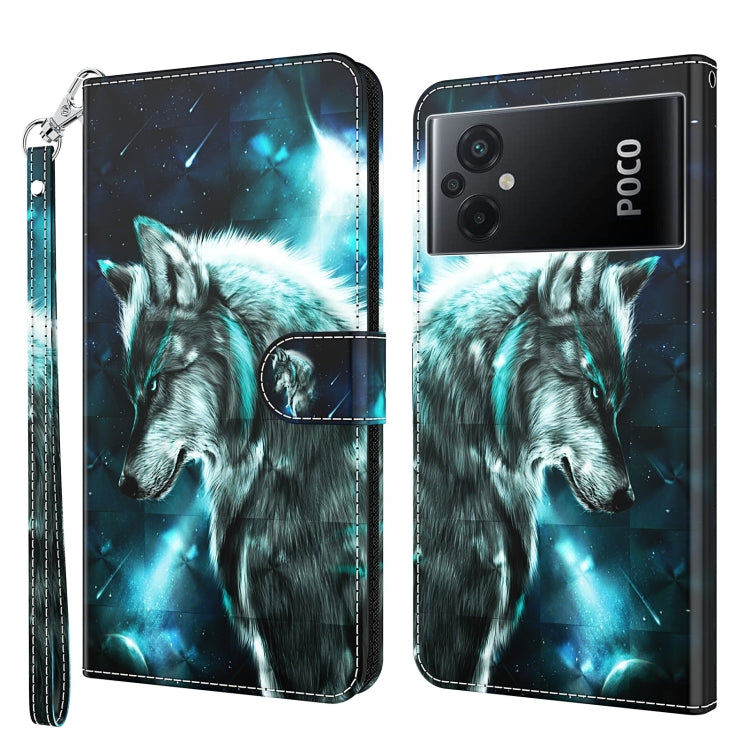 3D Painting Pattern TPU + PU Phone Case, For Xiaomi Poco F4, For Xiaomi Poco F4 GT, For Xiaomi Poco M5, For Xiaomi Poco M5S/Redmi Note 10/Note 10S