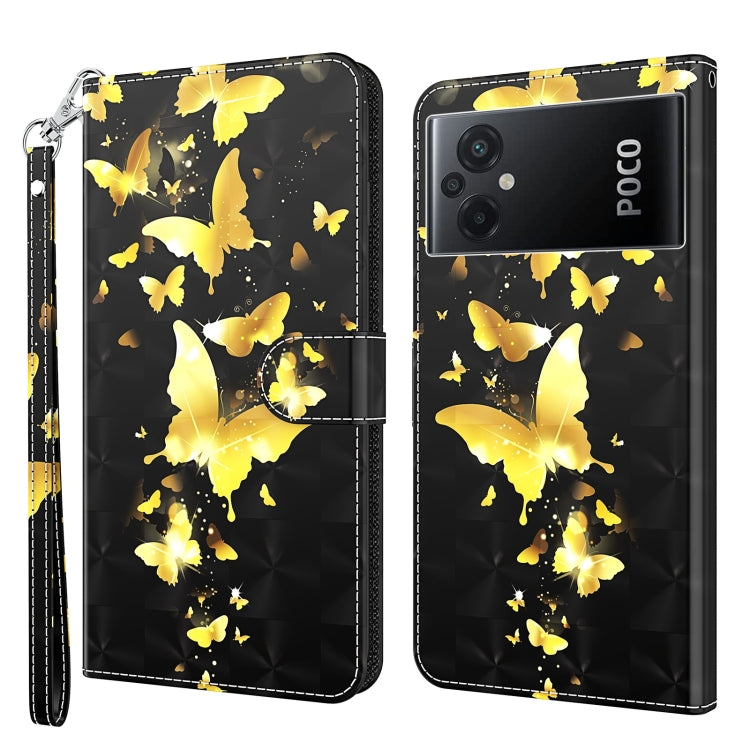 3D Painting Pattern TPU + PU Phone Case, For Xiaomi Poco F4, For Xiaomi Poco F4 GT, For Xiaomi Poco M5, For Xiaomi Poco M5S/Redmi Note 10/Note 10S