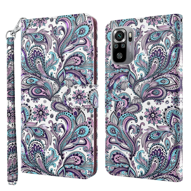3D Painting Pattern TPU + PU Phone Case, For Xiaomi Poco F4, For Xiaomi Poco F4 GT, For Xiaomi Poco M5, For Xiaomi Poco M5S/Redmi Note 10/Note 10S