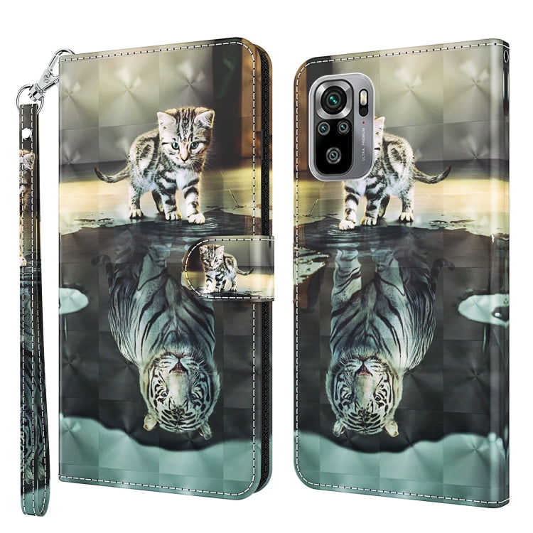 3D Painting Pattern TPU + PU Phone Case, For Xiaomi Poco F4, For Xiaomi Poco F4 GT, For Xiaomi Poco M5, For Xiaomi Poco M5S/Redmi Note 10/Note 10S
