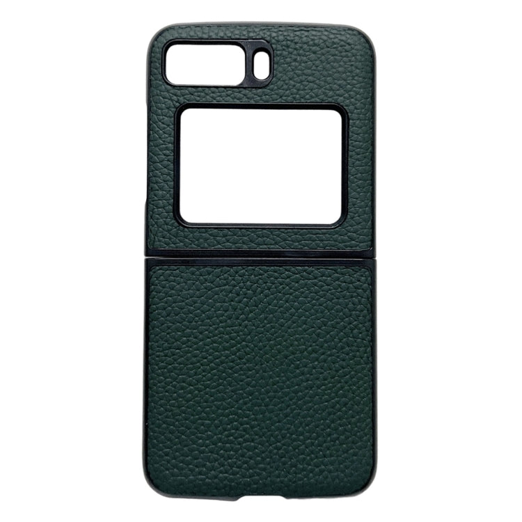 Genuine Leather Lychee Texture Phone Case, For Motorola Moto Razr 2022
