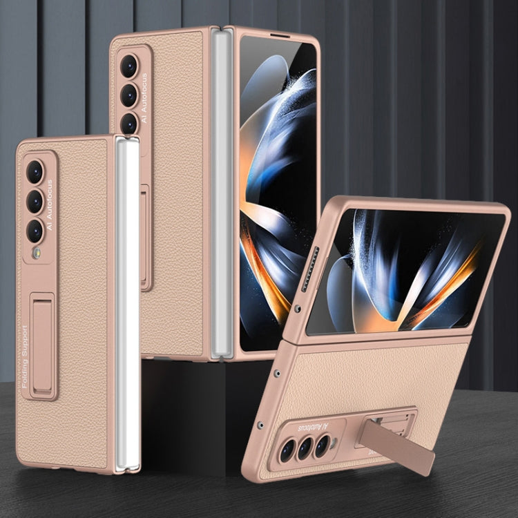 GKK Ultra-thin Plain Leather Full Phone Case with Stand, For Samsung Galaxy Z Fold4