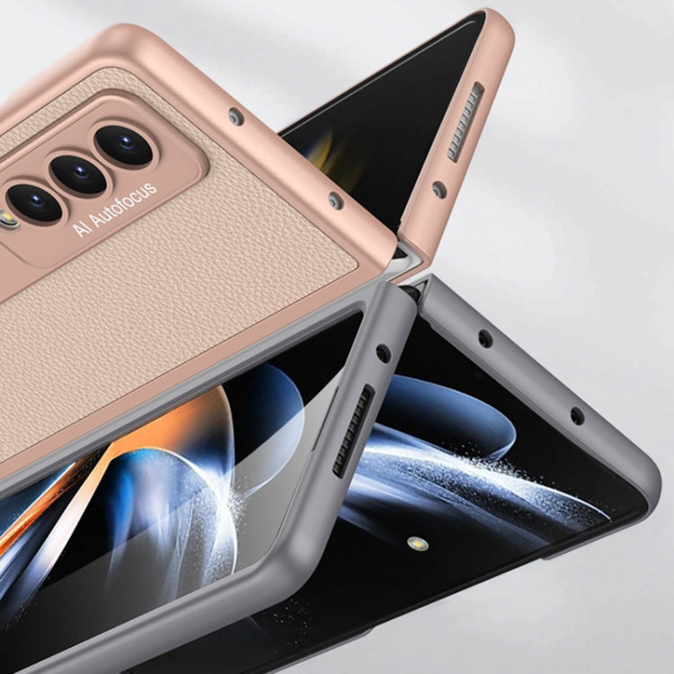GKK Ultra-thin Plain Leather Full Phone Case with Stand, For Samsung Galaxy Z Fold4