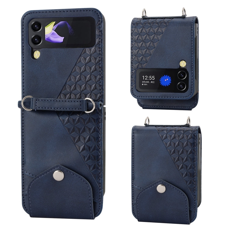 Cubic Grid Calf Texture Leather Phone Case, For Samsung Galaxy Z Fold4, For Samsung Galaxy Z Fold3 5G, For Samsung Galaxy Z Flip4, For Samsung Galaxy Z Flip3 5G