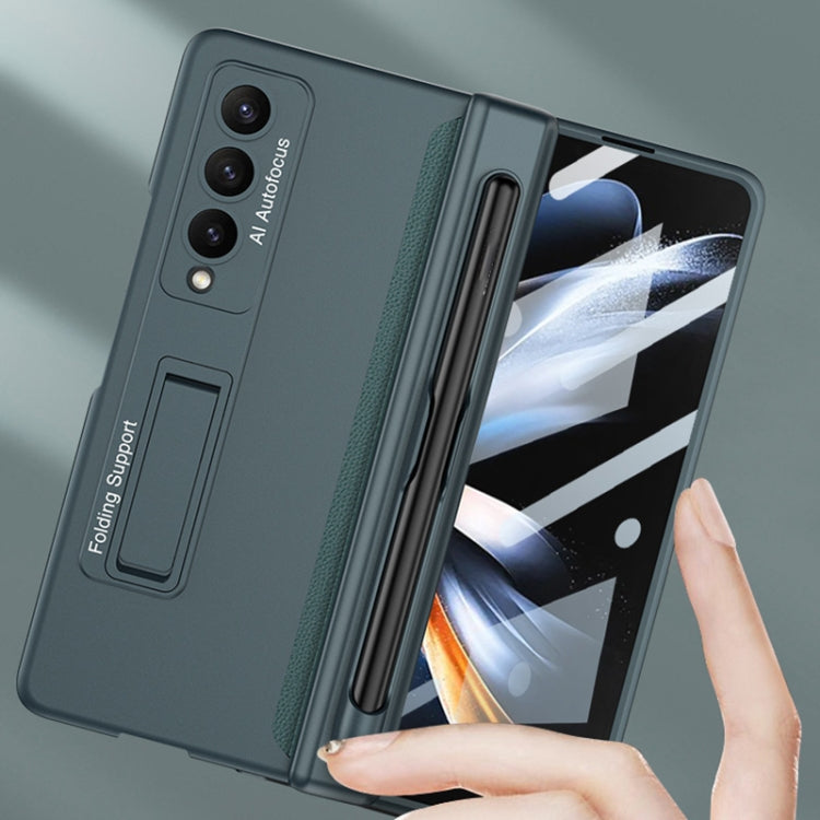 GKK Magnetic Hinge Flip Phone Case with Holder & Pen Slot, For Samsung Galaxy Z Fold4