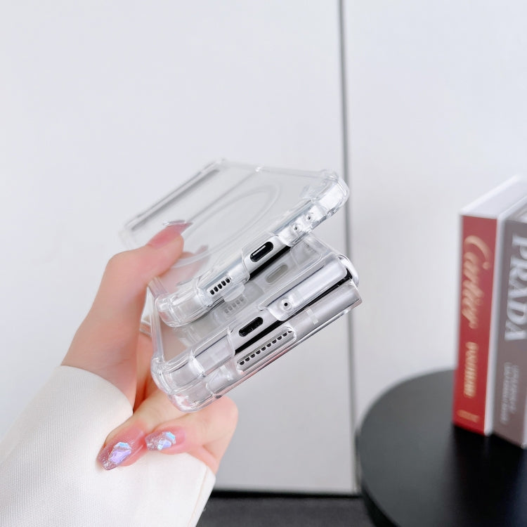 Magsafe Magnetic Transparent Shockproof Phone Case, For Samsung Galaxy Z Flip3 5G, For Samsung Galaxy Z Flip4, For Samsung Galaxy Z Fold3 5G, For Samsung Galaxy Z Fold4