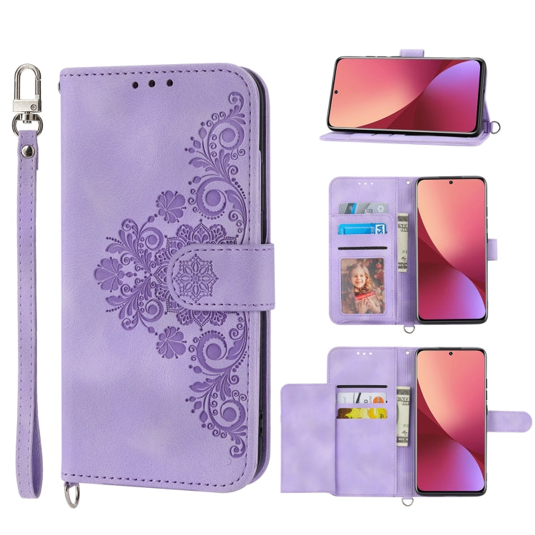 Skin-feel Flowers Embossed Wallet Leather Phone Case, For Xiaomi 12 Ultra, For Xiaomi 12 / 12X, For Xiaomi 12T / 12T Pro / Redmi K50 Ultra, For Xiaomi 12 Pro, For Xiaomi 12 Lite, For Xiaomi Poco M4 Pro 4G, For Xiaomi Poco X4 Pro 5G                     ...