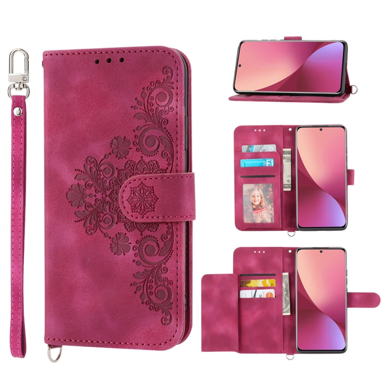 Skin-feel Flowers Embossed Wallet Leather Phone Case, For Xiaomi 12 Ultra, For Xiaomi 12 / 12X, For Xiaomi 12T / 12T Pro / Redmi K50 Ultra, For Xiaomi 12 Pro, For Xiaomi 12 Lite, For Xiaomi Poco M4 Pro 4G, For Xiaomi Poco X4 Pro 5G                     ...
