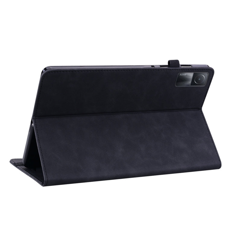 Skin Feel Solid Color Zipper Leather Tablet Case, For Xiaomi Pad 5 Pro 12.4, For Xiaomi Redmi Pad 10.61