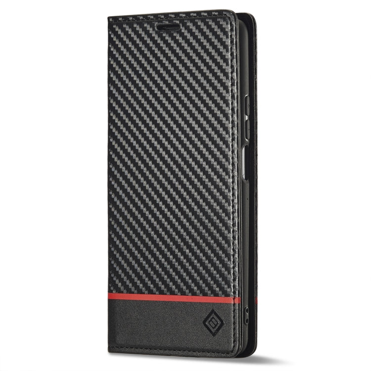 LC.IMEEKE Carbon Fiber Texture Flip Leather Phone Case, For Xiaomi 12T/12T Pro/Redmi K50 Ultra, For Xiaomi Redmi K50 Ultra