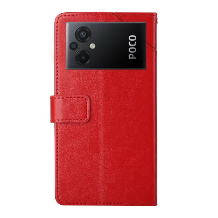 HT01 Y-shaped Pattern Flip Leather Phone Case, For Xiaomi Poco M5 4G/5G/M4 5G, For Xiaomi Poco M5s, For Xiaomi Redmi A1, For Xiaomi Redmi K50 Ultra/12T/12T Pro