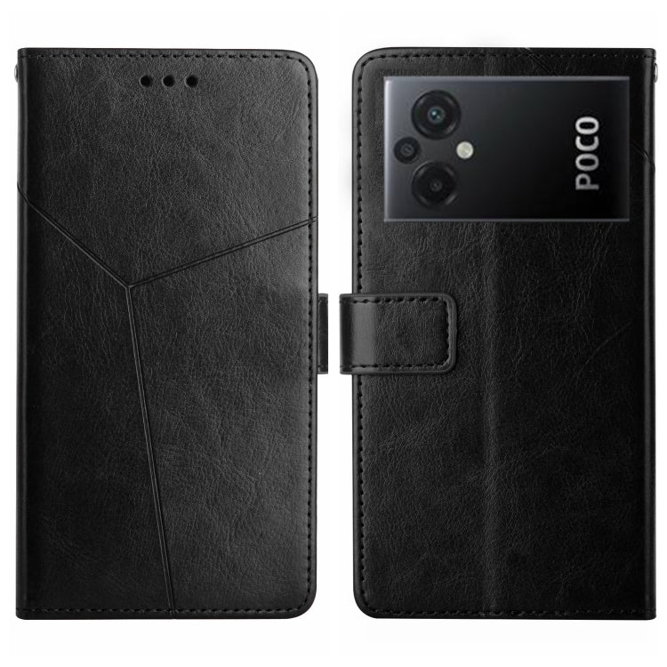 HT01 Y-shaped Pattern Flip Leather Phone Case, For Xiaomi Poco M5 4G/5G/M4 5G, For Xiaomi Poco M5s, For Xiaomi Redmi A1, For Xiaomi Redmi K50 Ultra/12T/12T Pro