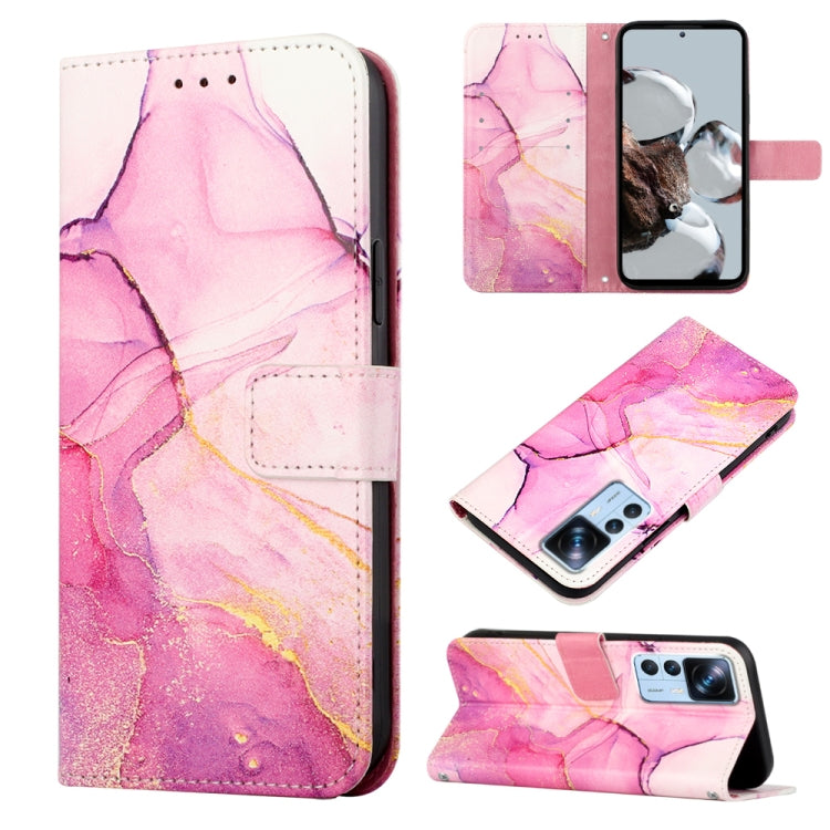 PT003 Marble Pattern Flip Leather Phone Case, For Xiaomi 12T/12T Pro/Redmi K50 Ultra