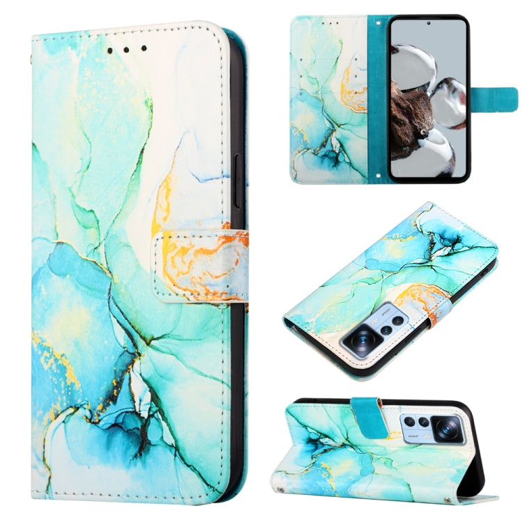 PT003 Marble Pattern Flip Leather Phone Case, For Xiaomi 12T/12T Pro/Redmi K50 Ultra