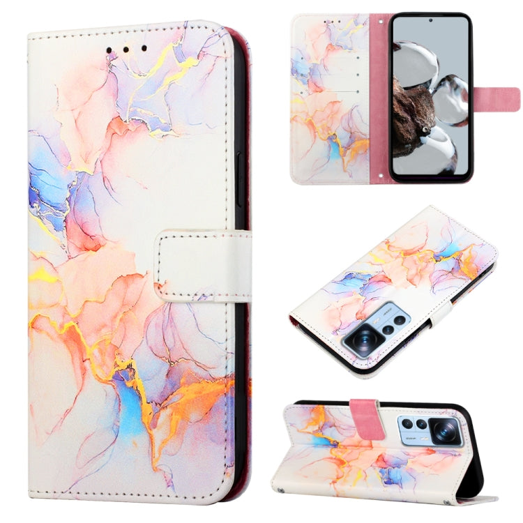 PT003 Marble Pattern Flip Leather Phone Case, For Xiaomi 12T/12T Pro/Redmi K50 Ultra