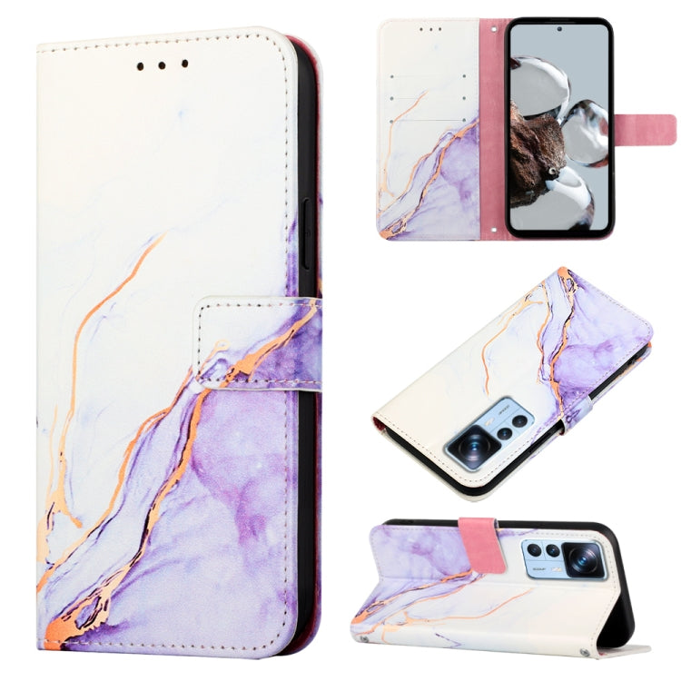 PT003 Marble Pattern Flip Leather Phone Case, For Xiaomi 12T/12T Pro/Redmi K50 Ultra