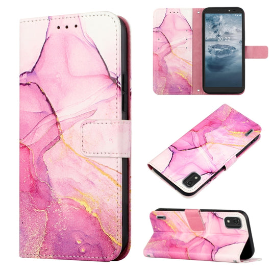 PT003 Marble Pattern Flip Leather Phone Case, For Nokia C2 2ND Edition, For Nokia C21, For Nokia C21 Plus, For Nokia C100, For Nokia C200, For Nokia G11 Plus, For Nokia G60 5G, For Nokia G100, For Nokia G400