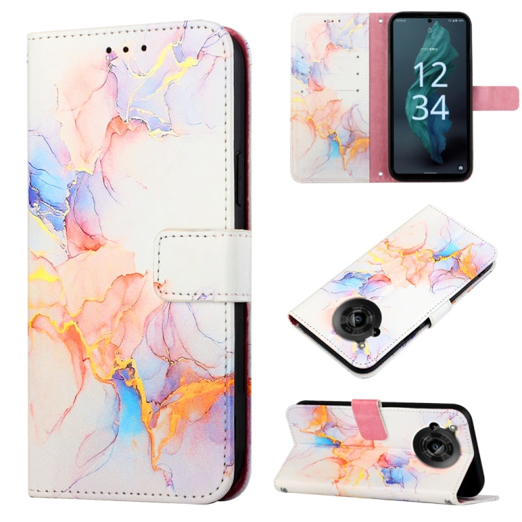 PT003 Marble Pattern Flip Leather Phone Case, For Fujitsu Arrows Be F-05J, For Fujitsu Arrows NX F-01J, For Fujitsu Arrows NX F-01K, For Sharp Aquos R7/Aquos P7, For Sharp Aquos V6/V6 Plus, For Sharp Aquos Sense7 Plus, For Sharp Aquos Sense7 SH-V48