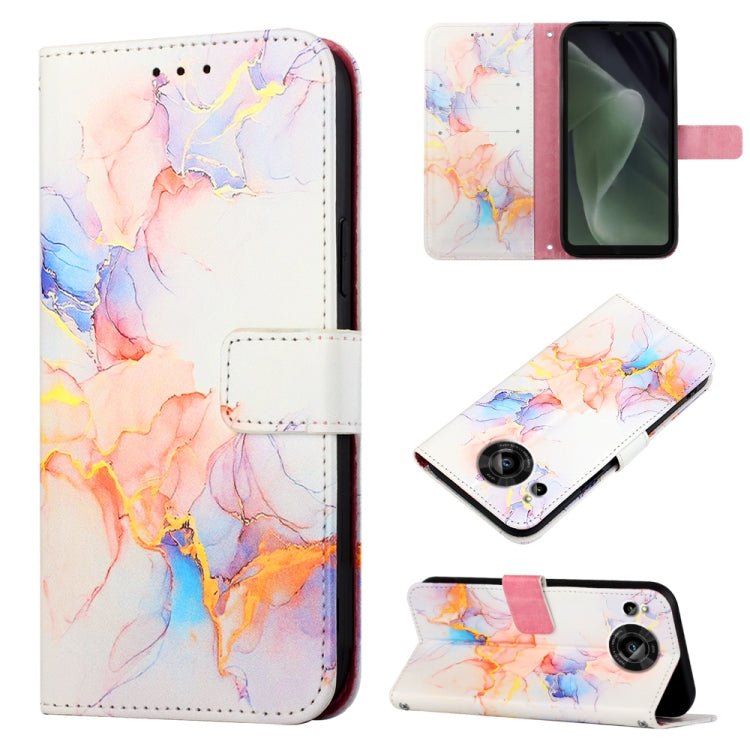 PT003 Marble Pattern Flip Leather Phone Case, For Fujitsu Arrows Be F-05J, For Fujitsu Arrows NX F-01J, For Fujitsu Arrows NX F-01K, For Sharp Aquos R7/Aquos P7, For Sharp Aquos V6/V6 Plus, For Sharp Aquos Sense7 Plus, For Sharp Aquos Sense7 SH-V48