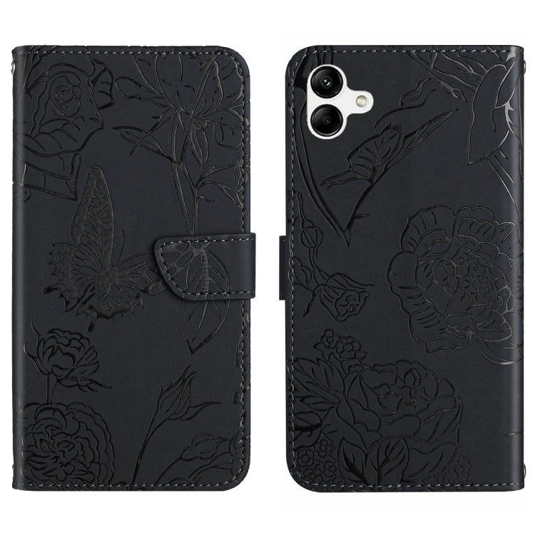 HT03 Skin Feel Butterfly Embossed Flip Leather Phone Case, For Samsung Galaxy A04 4G, For Samsung Galaxy A04s, For Samsung Galaxy A23 5G JP Version, For Samsung Galaxy A23e/A23s, For Sony Xperia 5 IV, For vivo X80 Lite/V25 5G, For Honor 70 Pro/70 Pro+ ...