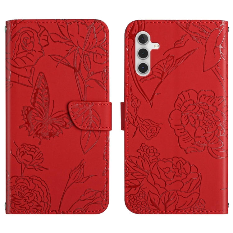 HT03 Skin Feel Butterfly Embossed Flip Leather Phone Case, For Samsung Galaxy A04 4G, For Samsung Galaxy A04s, For Samsung Galaxy A23 5G JP Version, For Samsung Galaxy A23e/A23s, For Sony Xperia 5 IV, For vivo X80 Lite/V25 5G, For Honor 70 Pro/70 Pro+ ...