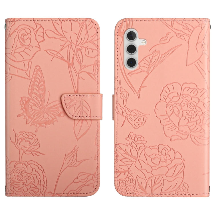 HT03 Skin Feel Butterfly Embossed Flip Leather Phone Case, For Samsung Galaxy A04 4G, For Samsung Galaxy A04s, For Samsung Galaxy A23 5G JP Version, For Samsung Galaxy A23e/A23s, For Sony Xperia 5 IV, For vivo X80 Lite/V25 5G, For Honor 70 Pro/70 Pro+ ...