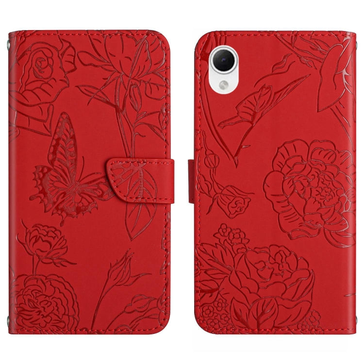 HT03 Skin Feel Butterfly Embossed Flip Leather Phone Case, For Samsung Galaxy A04 4G, For Samsung Galaxy A04s, For Samsung Galaxy A23 5G JP Version, For Samsung Galaxy A23e/A23s, For Sony Xperia 5 IV, For vivo X80 Lite/V25 5G, For Honor 70 Pro/70 Pro+ ...